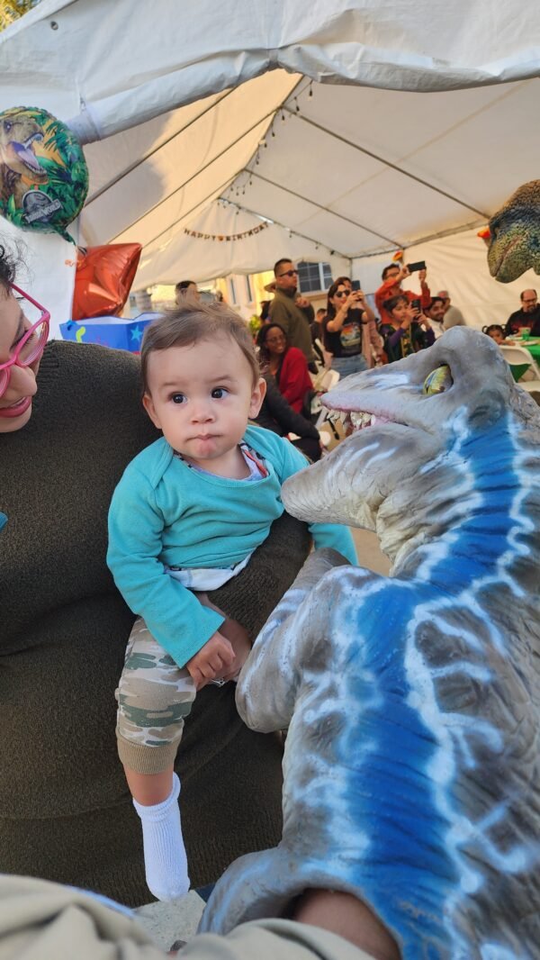 Blue Velociraptor Baby Dinosaur - Image 2