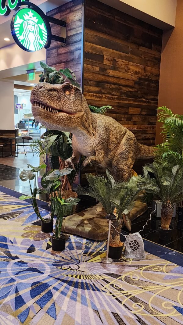 Rex T-Rex Animatronic Prop With Assorted Palm Trees - Image 2