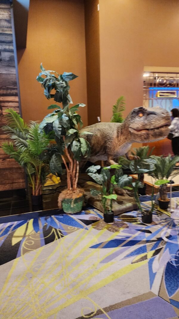 Rex T-Rex Animatronic Prop With Assorted Palm Trees - Image 3