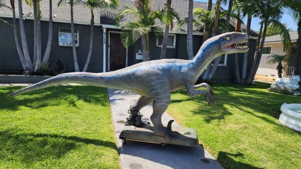 Blue Velociraptor Stand Still